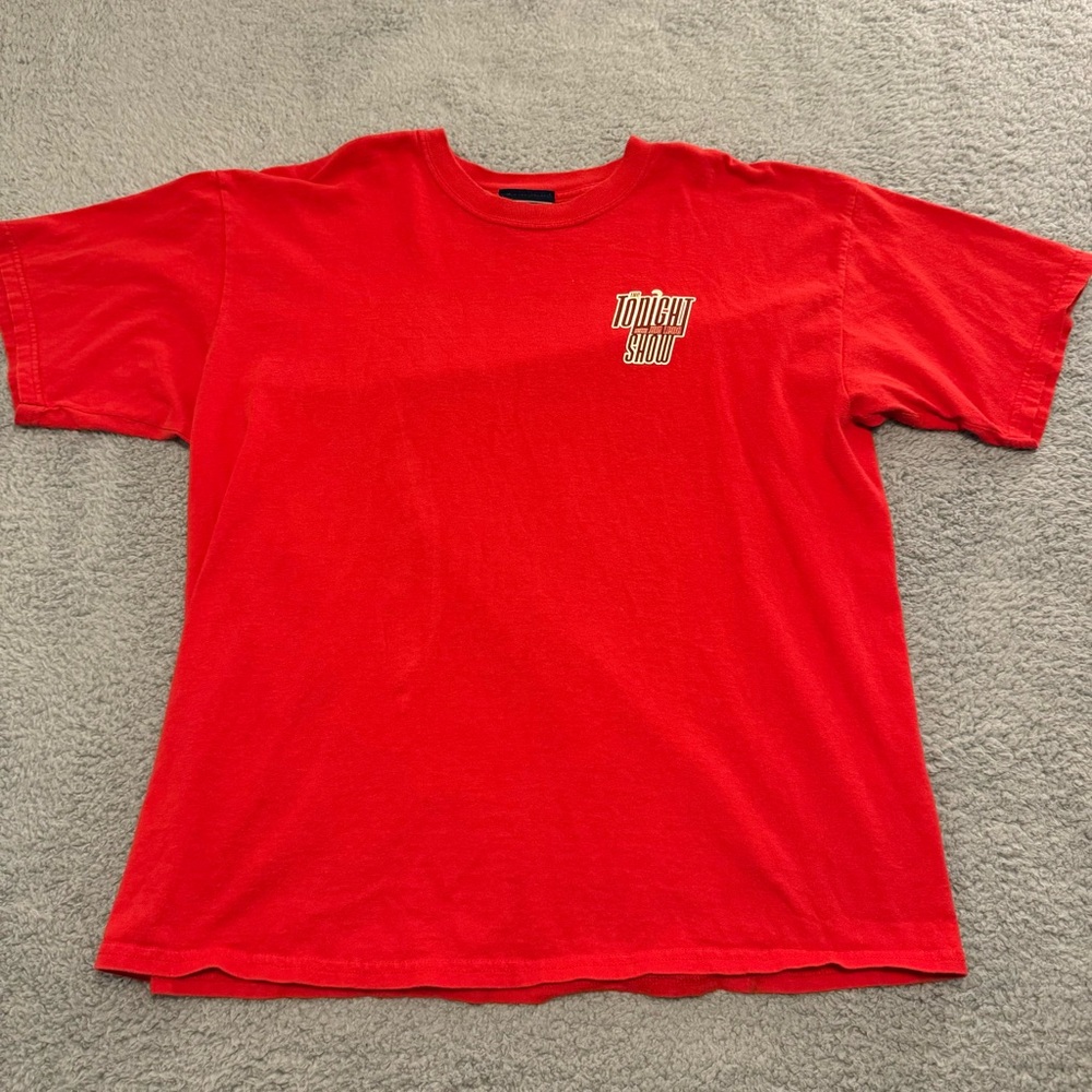 The Tonight Show‎ With Jay Leno Vintage Red Shirt NBC Men’s Size Xl Y2k 2003